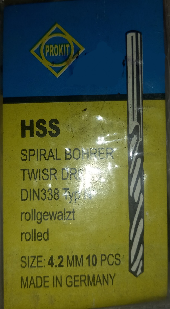 مته آهن مدل HSS سایز 4/2 میلی متر مجموعه 10 عددی